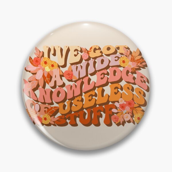 Item preview, Orange Retro Style I've Got A Wide Knowledge Of Useless Stuff, Fun Slogan For A Person Who Knows A Lot About Useless Stuff designed and sold by TrulyEpoque.