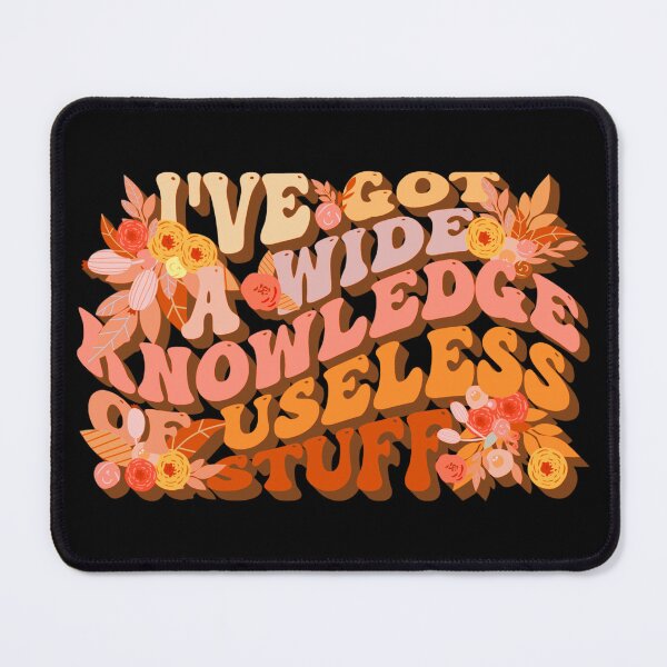 Item preview, Orange Retro Style I've Got A Wide Knowledge Of Useless Stuff, Fun Slogan For A Person Who Knows A Lot About Useless Stuff designed and sold by TrulyEpoque.
