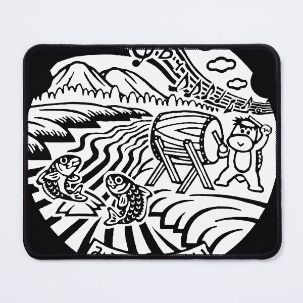 Item preview, Mythical creature playing drum on manhole in Japan - White designed and sold by mattraski.