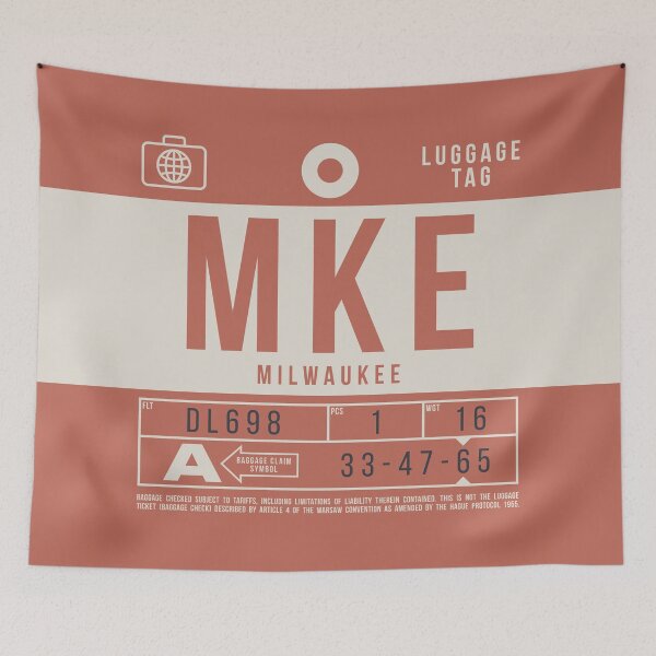 Item preview, Luggage Tag B - MKE Milwaukee Wisconsin USA designed and sold by VoodooCircus.