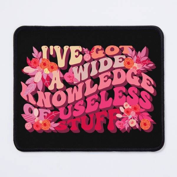 Item preview, Pink Retro Style I've Got A Wide Knowledge Of Useless Stuff, Fun Slogan For A Person Who Knows A Lot About Useless Stuff designed and sold by TrulyEpoque.