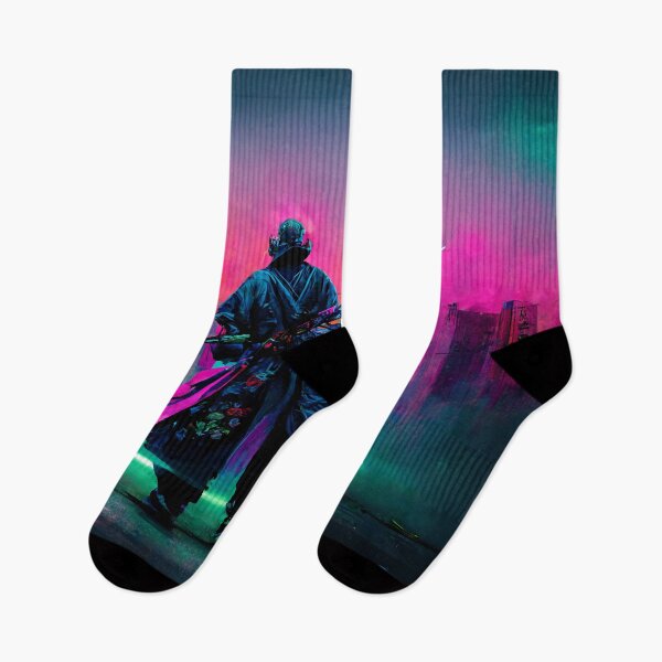 Item preview, Hip Hop Neon Cyberpunk Samurai designed and sold by CyberStreetArt.