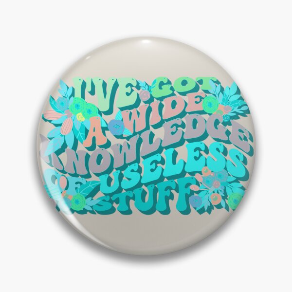 Item preview, Turquoise Retro Style I've Got A Wide Knowledge Of Useless Stuff, Fun Slogan For A Person Who Knows A Lot About Useless Stuff designed and sold by TrulyEpoque.