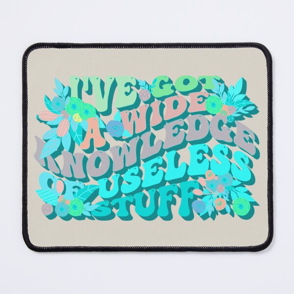 Item preview, Turquoise Retro Style I've Got A Wide Knowledge Of Useless Stuff, Fun Slogan For A Person Who Knows A Lot About Useless Stuff designed and sold by TrulyEpoque.