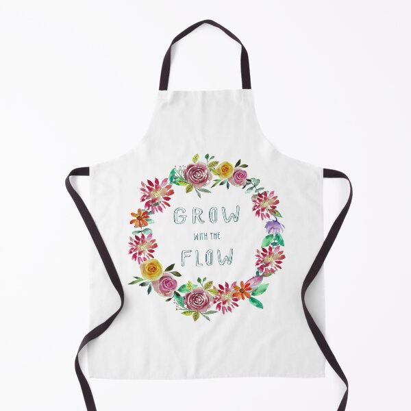 Item preview, Watercolor Floral Typography - Grow with the Flow designed and sold by papierquarell.