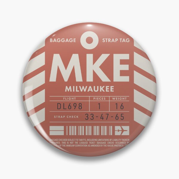 Artikelvorschau, Gepäckanhänger D - MKE Milwaukee Wisconsin USA entworfen und verkauft von VoodooCircus.