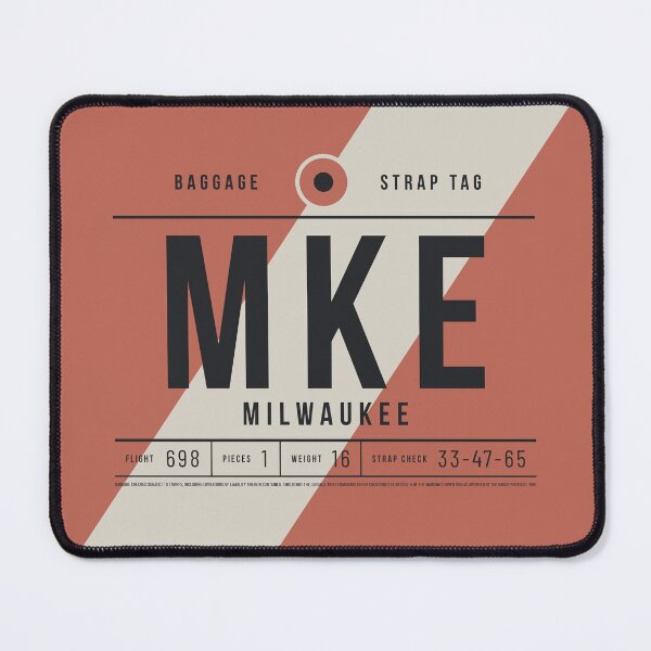 Item preview, Luggage Tag E - MKE Milwaukee Wisconsin USA designed and sold by VoodooCircus.
