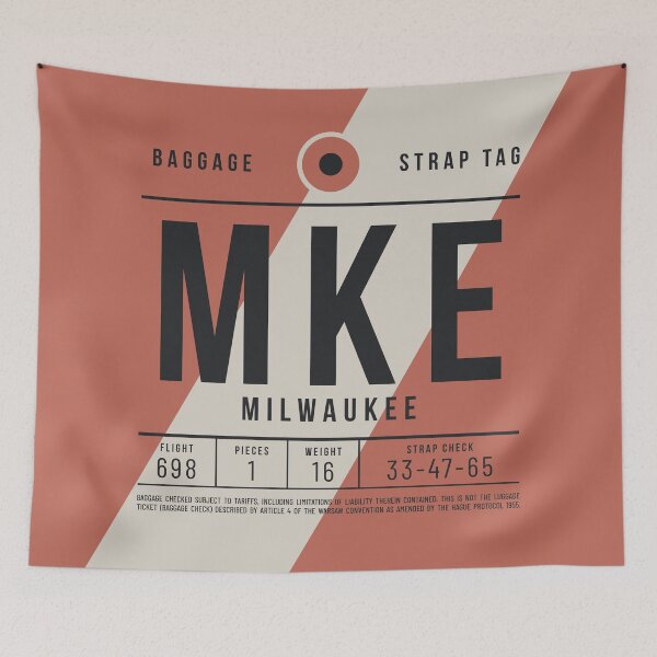 Item preview, Luggage Tag E - MKE Milwaukee Wisconsin USA designed and sold by VoodooCircus.