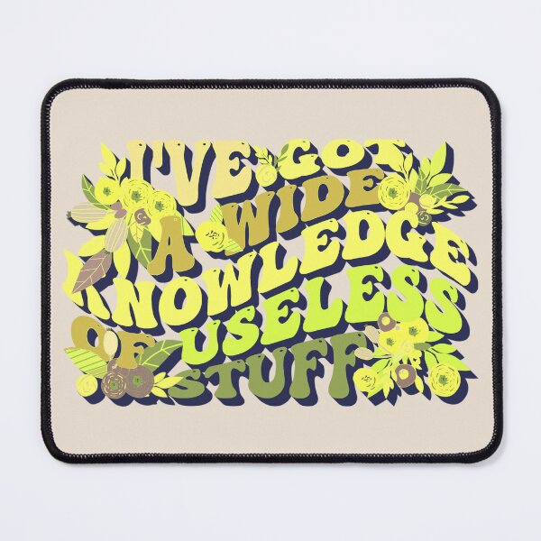 Item preview, Yellow Retro Style I've Got A Wide Knowledge Of Useless Stuff, Fun Slogan For A Person Who Knows A Lot About Useless Stuff designed and sold by TrulyEpoque.
