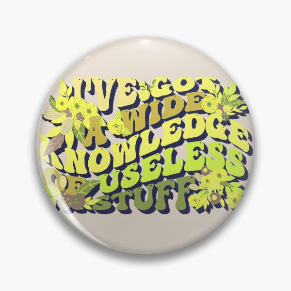 Item preview, Yellow Retro Style I've Got A Wide Knowledge Of Useless Stuff, Fun Slogan For A Person Who Knows A Lot About Useless Stuff designed and sold by TrulyEpoque.
