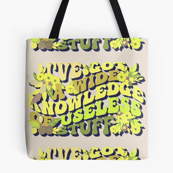 Item preview, Yellow Retro Style I've Got A Wide Knowledge Of Useless Stuff, Fun Slogan For A Person Who Knows A Lot About Useless Stuff designed and sold by TrulyEpoque.