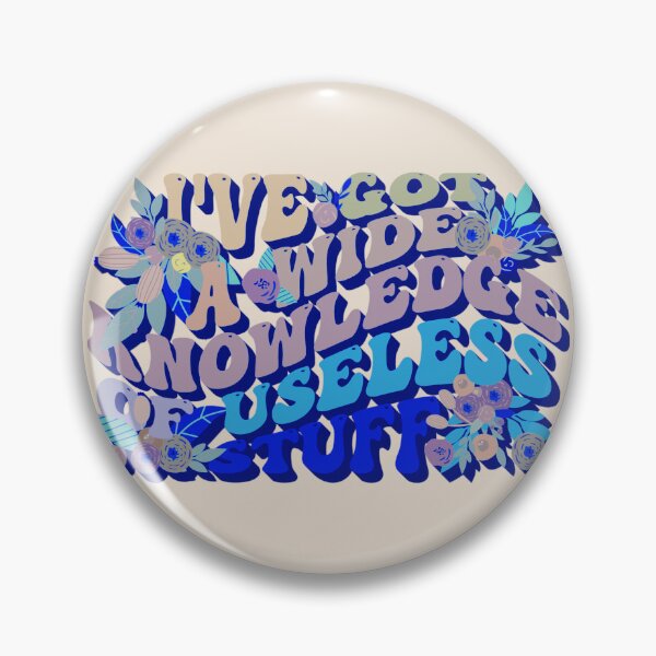 Item preview, Blue Retro Style I've Got A Wide Knowledge Of Useless Stuff, Fun Slogan For A Person Who Knows A Lot About Useless Stuff designed and sold by TrulyEpoque.