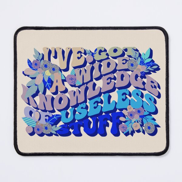 Item preview, Blue Retro Style I've Got A Wide Knowledge Of Useless Stuff, Fun Slogan For A Person Who Knows A Lot About Useless Stuff designed and sold by TrulyEpoque.