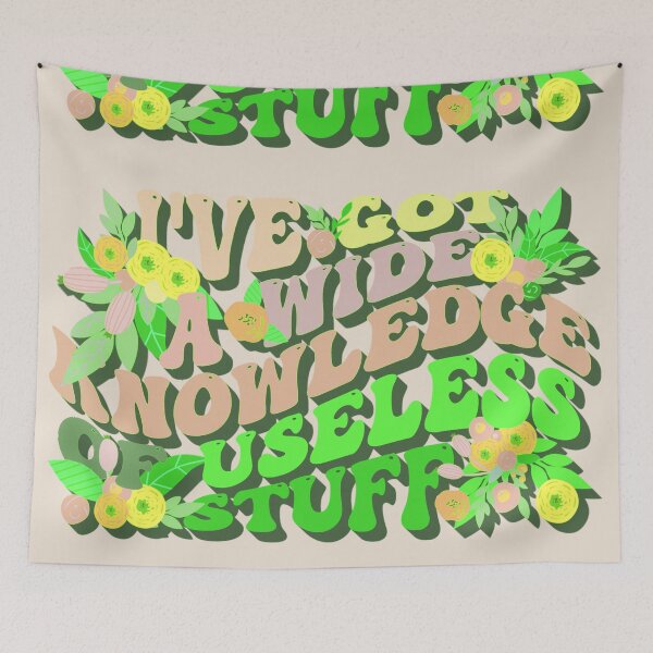 Item preview, Green Retro Style I've Got A Wide Knowledge Of Useless Stuff, Fun Slogan For A Person Who Knows A Lot About Useless Stuff designed and sold by TrulyEpoque.