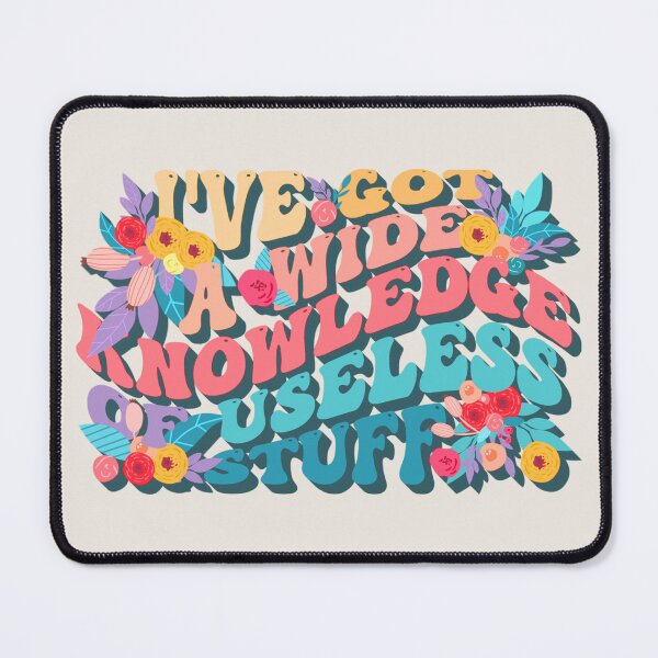 Item preview, Bright Retro Style I've Got A Wide Knowledge Of Useless Stuff, Fun Slogan For A Person Who Knows A Lot About Useless Stuff designed and sold by TrulyEpoque.