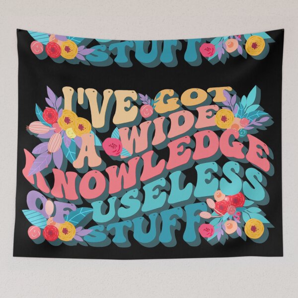 Item preview, Bright Retro Style I've Got A Wide Knowledge Of Useless Stuff, Fun Slogan For A Person Who Knows A Lot About Useless Stuff designed and sold by TrulyEpoque.