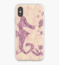 Lace Seahorse - Mauve iPhone Case
