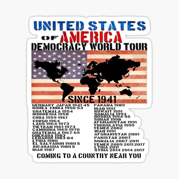 United States World Tour' Sticker