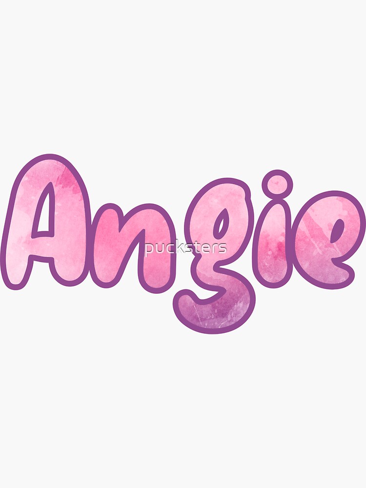 Angie Pink Watercolor Sticker for Sale by pucksters