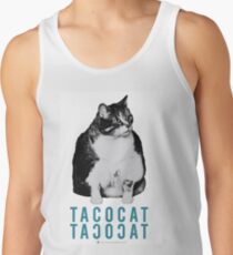 Fat Cat - Taco Cat - Blue Cat Tank Top
