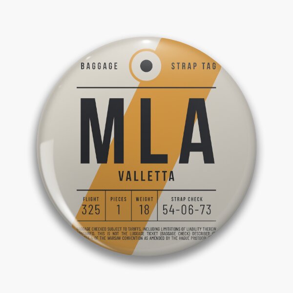 Item preview, Luggage Tag E - MLA Valletta Malta designed and sold by VoodooCircus.