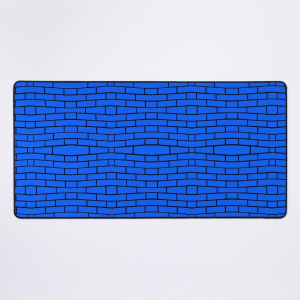 Artikelvorschau, Brick Wall Wave Medium Dark Blue on Black Repeat 5748 entworfen und verkauft von Art in My Loft.