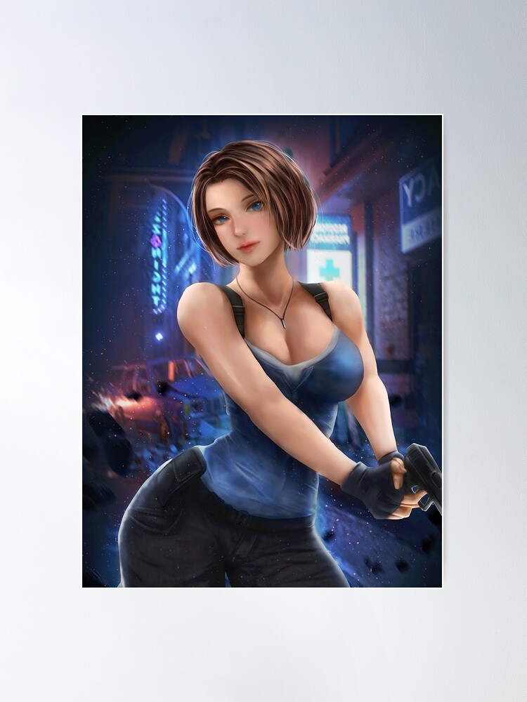 Resident Evil Game Jill Valentine Fabric Wall Scroll Poster (16 x 21)  Inches