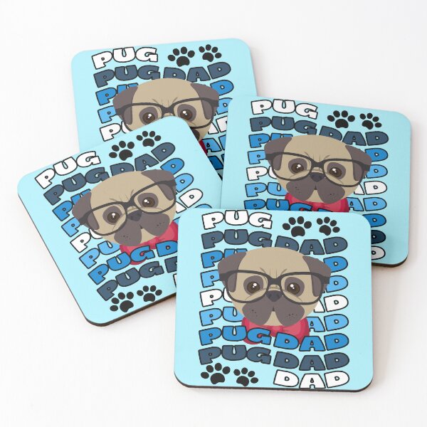 Item preview, Pug Dad Nerd Pug Nerdy Dog Cute Pug Pug Pugger Pug Owner Pug With Glasses designed and sold by to-esu.
