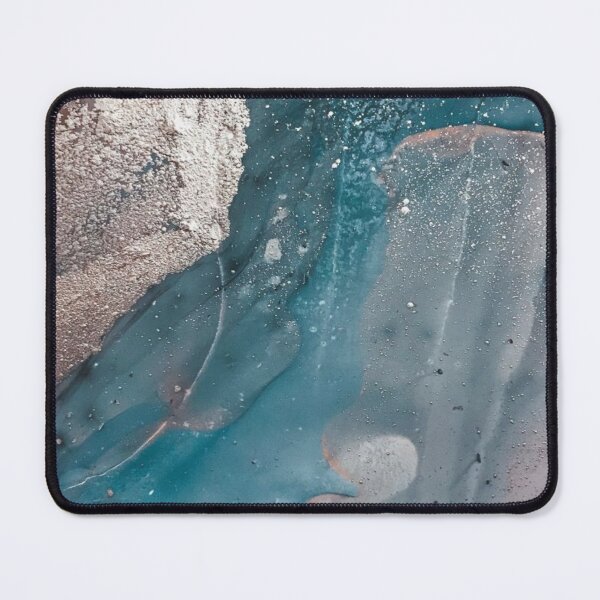 Item preview, Ocean sea, blue and silver marble print designed and sold by HadeeeeL.