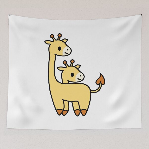 Item preview, My two giraffes with stars drawing designed and sold by Blondiabshop.