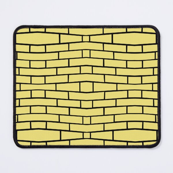 Item preview, Brick Wall Wave Yellow on Black Repeat 5748 designed and sold by Art in My Loft.