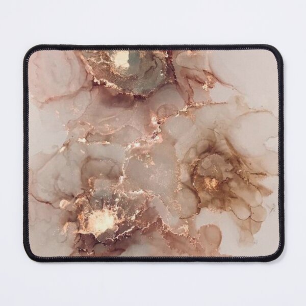 Item preview, White, pink and copper marble glass print designed and sold by HadeeeeL.