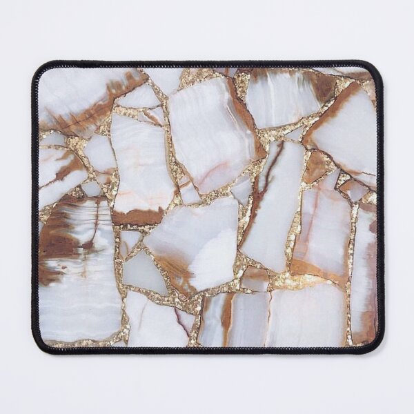 Item preview, white, gold and copper marble glass print designed and sold by HadeeeeL.