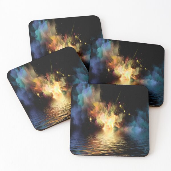 Item preview, Colorful Vector Design Graphic for fire on water at night 91 designed and sold by AnadAA.