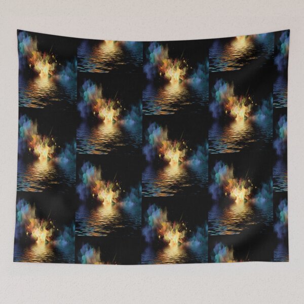 Item preview, Colorful Vector Design Graphic for fire on water at night 91 designed and sold by AnadAA.