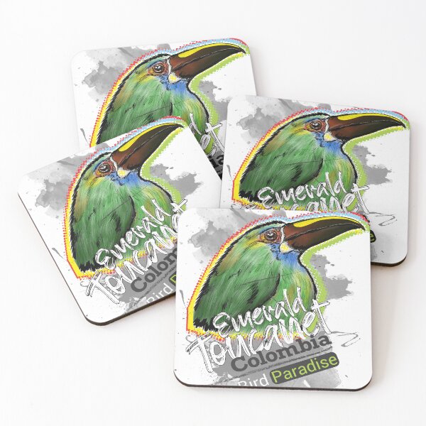 Item preview, Emerald Toucanet  found in the humid forests of Colombia designed and sold by plumasycantos.