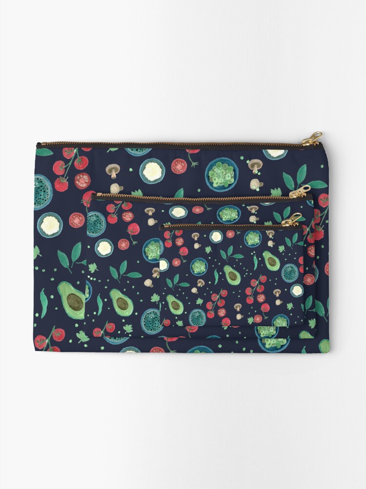 Alternate view of Italian Food Illustration in Gouache Zipper Pouch