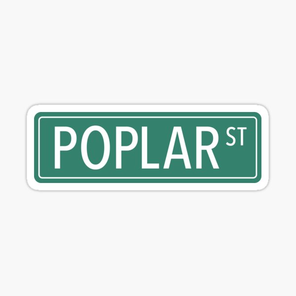 Poplar Street Sticker