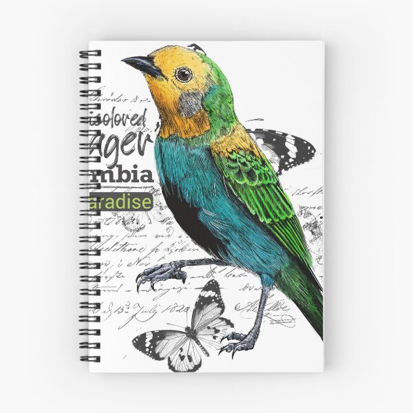 Item preview, Multicolored Tanager, an endemic and vulnerable species of Colombian forests designed and sold by plumasycantos.