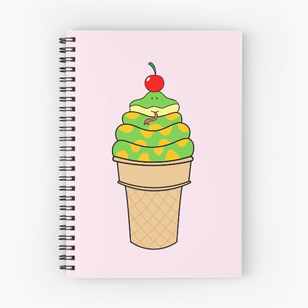 Item preview, cute ice cream snake designed and sold by wordspotrayal.
