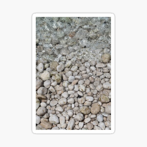 Clear sea water flowing over white stones 3 Sticker