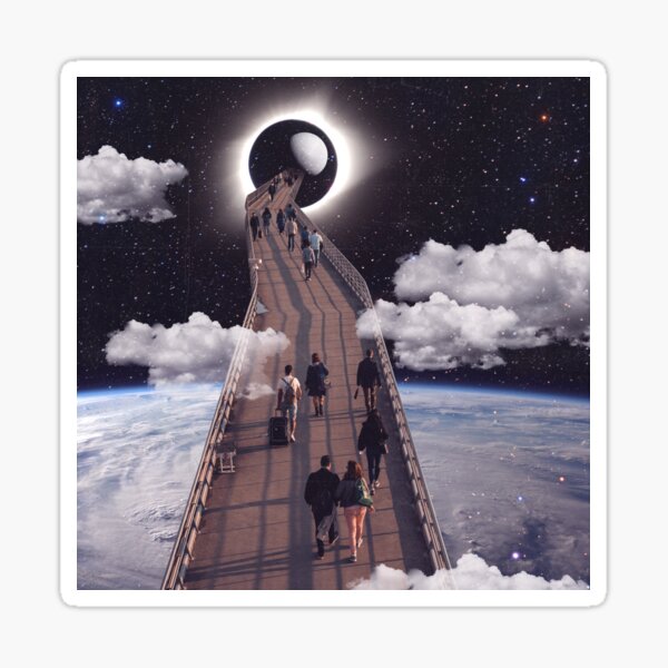 Walking Into Another Reality Sticker