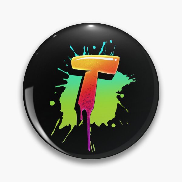 Item preview, Graffiti Letters T Letter Colorful Paint Splash Style designed and sold by ToTheNextLetter.