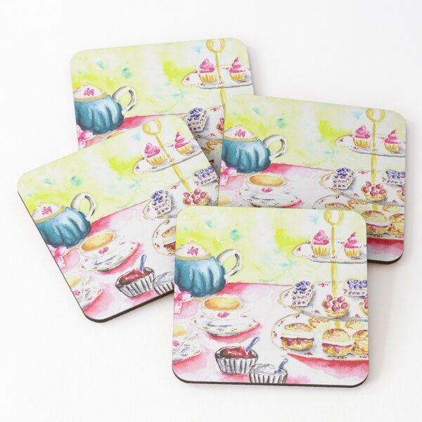 Item preview, Afternoon Tea Time Print Watercolour Party designed and sold by kristinedesigns.