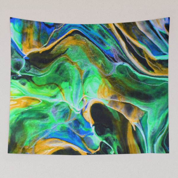 Item preview, Abstract paint pattern | Colorful hexagon pattern | Watercolor patterns designed and sold by TCeylon.