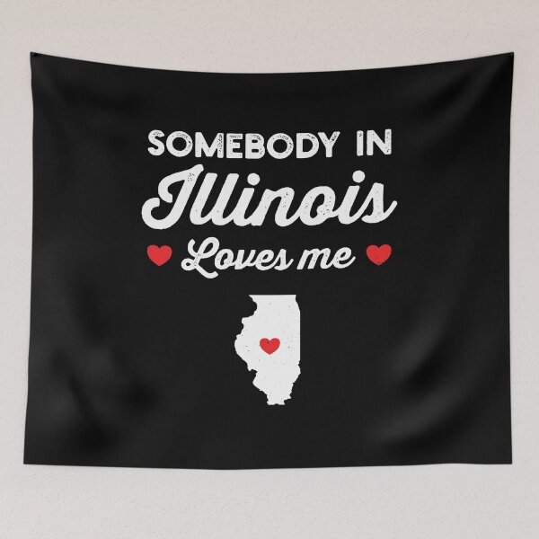 Item preview, Somebody In Illinois Loves Me: Funny Home State Pride Gift - Baby Love Illinois Map USA designed and sold by Adexyl.
