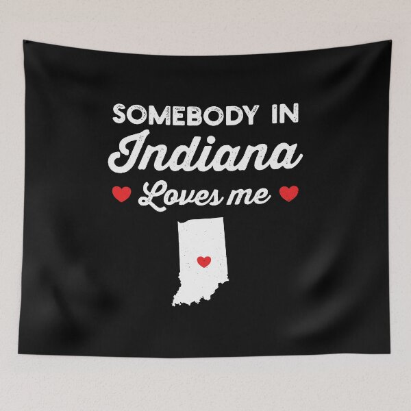 Item preview, Somebody In Indiana Loves Me: Funny Home State Pride Gift - Baby Love Indiana Map USA designed and sold by Adexyl.