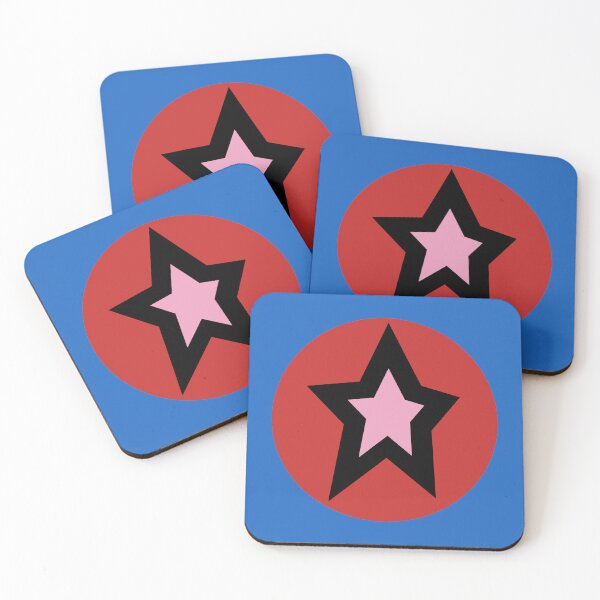 Item preview, Pink Star Red Circle Graphic designed and sold by ellenhenry.