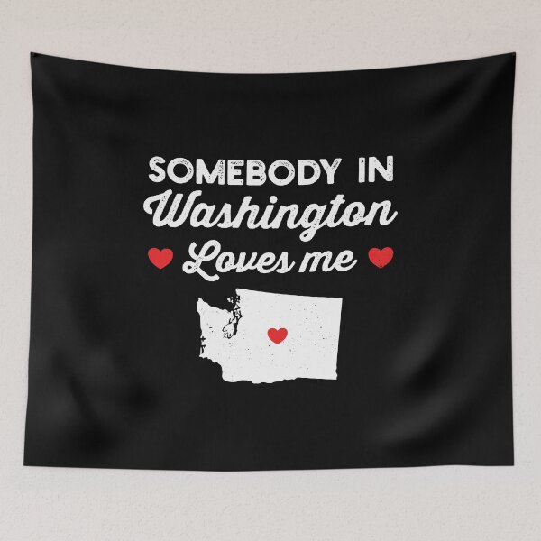 Item preview, Somebody In Washington Loves Me: Funny Home State Pride Gift - Baby Love Washington Map USA designed and sold by Adexyl.