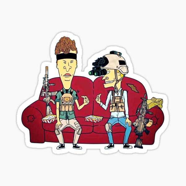 Vista previa del artículo con la obra «Béavís y Bútt Héad Tactical Moral , Nachos Rule Bévis Bútthead Operador , Veterano , 4 de julio», diseñado y vendido por hupperkes.